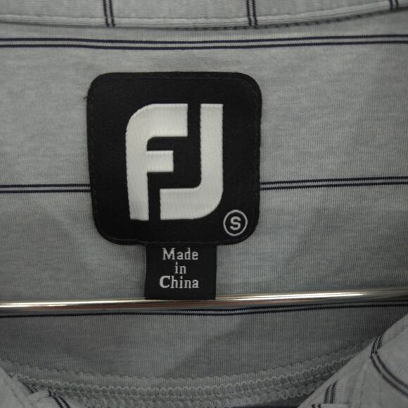 FootJoy Polo Mens S Gray Striped HPCA Cougar Performance Short Sleeve Golf Shirt - Picture 11 of 12